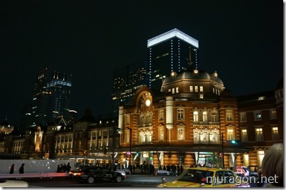 東京駅のライトアップ（夜景）