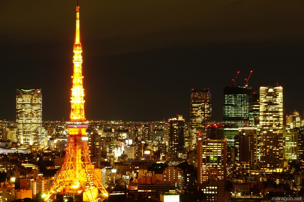 世界貿易センタービル展望台から眺める東京タワーの夜景 むらごんの思い込みweblog