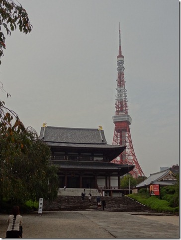 増上寺本堂と東京タワー